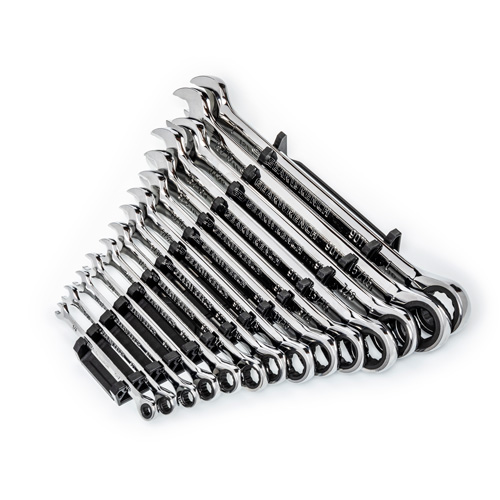 90-Tooth 12 Point SAE Wrench Set, Ratcheting Combination, 14 Pieces, Imperial Superchem Industries