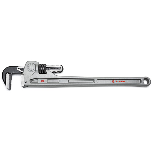Pipe Wrench, 3-1/2" Jaw Capacity, 24" Long, Powder Coated Finish, Ergonomic Handle Superchem Industries