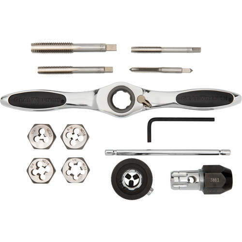 SAE Ratcheting Tap & Die Set, 13 Pieces Superchem Industries