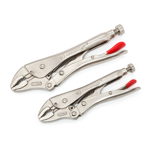 Curved Jaw Locking Pliers with Wire Cutter Set, 2 Pieces Superchem Industries