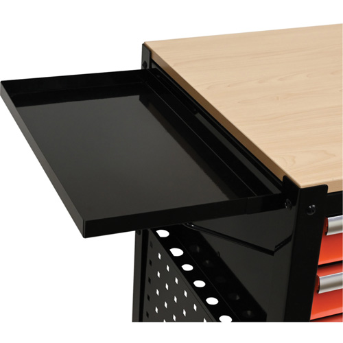 Chariot utilitaire, 4 tiroirs, Noir/Orange Superchem Industries