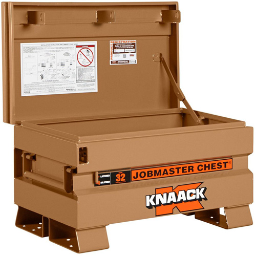 Model 32 Jobsite Chest with Padlock, 32" x 19" x 19", Steel, Tan Superchem Industries