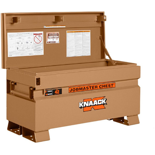 Model 42 Jobsite Chest with Padlock, 42" x 19" x 23-3/8", Steel, Tan Superchem Industries