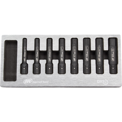 Metric Bit Impact Socket Set, Hex, 8 Pcs Superchem Industries