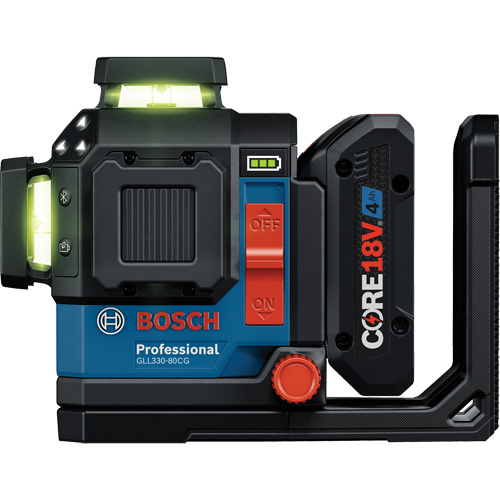 Laser dalignement/nivellement 360 connect&eacute; &agrave; faisceau vert &agrave; trois points Superchem Industries
