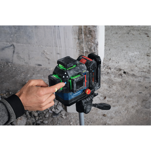 Laser dalignement/nivellement 360 connect&eacute; &agrave; faisceau vert &agrave; trois points Superchem Industries