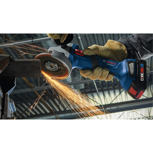 Rectifieuse angulaire sans balais avec interrupteur coulissant, Roue de 4-1/2", 18 V Superchem Industries