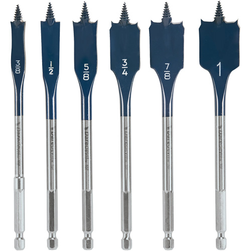 Daredevil&reg; Spade Bit Set, 6 Pieces Superchem Industries