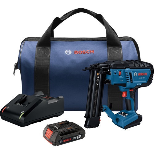 Ensemble cloueuse de finition de calibre 18 avec batterie Standard Power, 18 V, Lithium-ion Superchem Industries