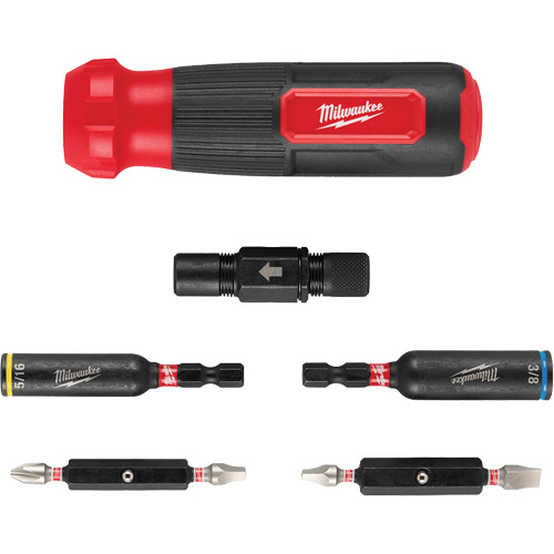 8-IN-1 Multi-Bit & Nut Driver with SHOCKWAVE Impact Duty Bits & Nut Drivers, 8-1/3" L, Cushion Grip Handle Superchem Industries