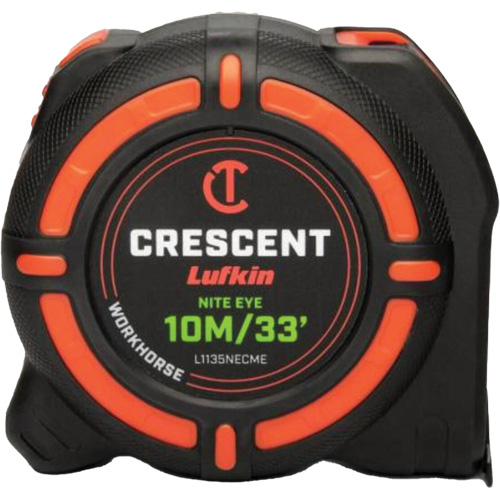 WORKHORSE NITE EYE Tape Measure, 1-1/4" x 35' Superchem Industries