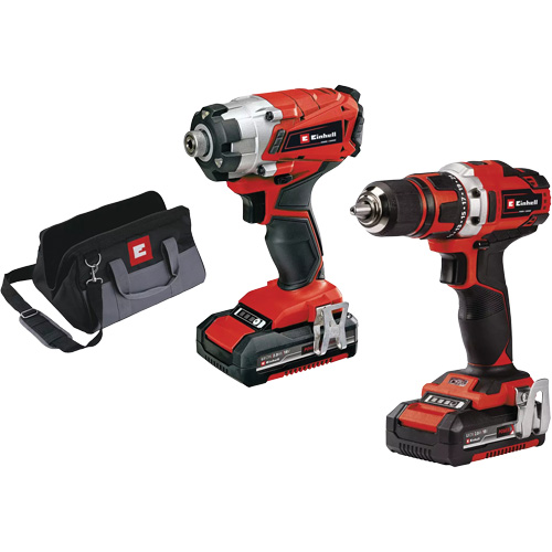 Cordless 1/2” Drill/Driver & 1/4” Impact Kit, Lithium-Ion, 18 V Superchem Industries