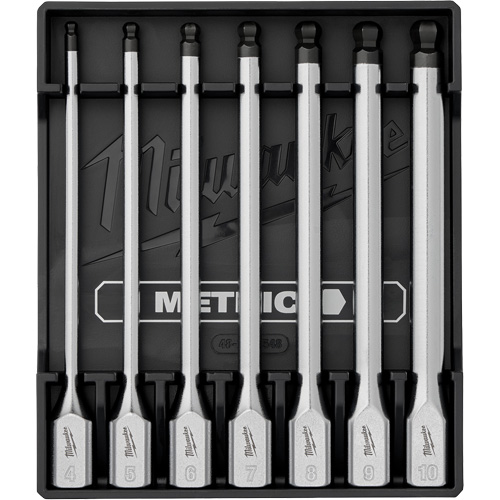 Long Metric Bit Socket Set, Hex Ball, 3/8" Drive, 7 Pcs Superchem Industries