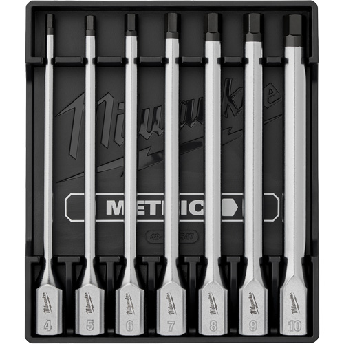 Long Metric Bit Socket Set, Hex, 3/8" Drive, 7 Pcs Superchem Industries
