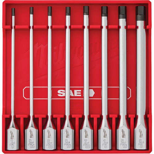 Long SAE Bit Socket Set, Hex, 3/8" Drive, 8 Pcs Superchem Industries