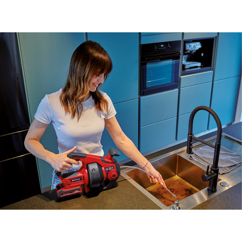 Tari&egrave;re de drain sans fil TE-DA 18/760 Li 18V (outil seulement), &eacute;lectrique, 25' Longueur du c&acirc;ble, 1/4" Diam&egrave;tre du c&acirc;ble Superchem Industries