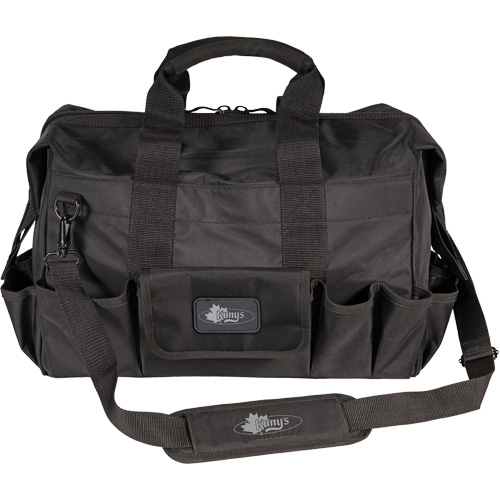 Phantom Collection 18" Contractor's Tool Bag, Ballistic Polyester, 25 Pockets, Black Superchem Industries