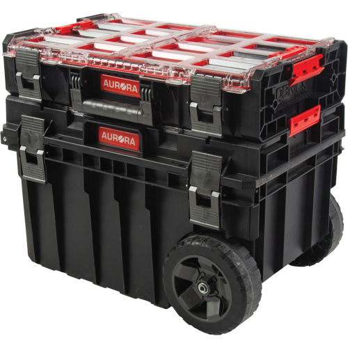 Ensemble roulant de coffres &agrave; outils Arx de 2 morceaux, 23-4/5" x 16" x 20-3/5", Noir Superchem Industries