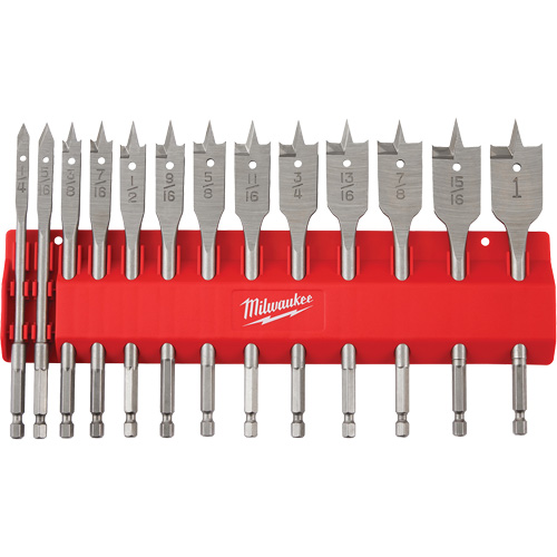 Ensemble de m&egrave;ches plates, 13 morceaux, Acier &agrave; haute teneur en carbone Superchem Industries