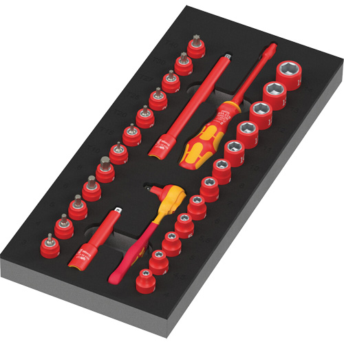 Foam Insert 8007 A VDE Zyklop VDE Ratchet Set 1, 1000 V, 30 Pcs Superchem Industries