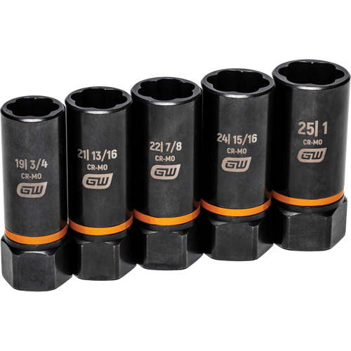 Bolt Biter Extraction Socket Set, 5 Pcs, Impact, 1/2" Drive Size, Deep Superchem Industries