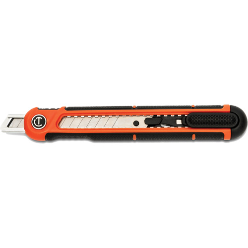 Couteau r&eacute;tractable &agrave; lame cassable de 9 mm, Acier, Prise en Plastique Superchem Industries