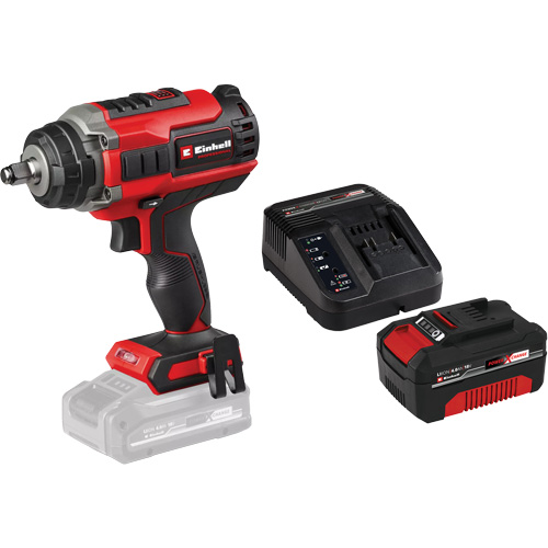 Professional Cordless Impact Wrench with 4Ah PXC Battery & Charger Starter Kit, 18 V, 1/2" Socket Superchem Industries
