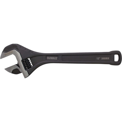 All Steel Adjustable Wrench, 12" L, Black/Plain Superchem Industries