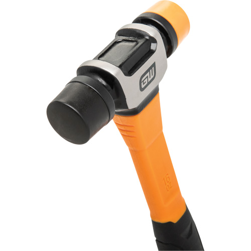 Soft Face Hammer, 16 oz. Head Weight, Plain Face, Solid Steel Handle, 12-1/4" L Superchem Industries