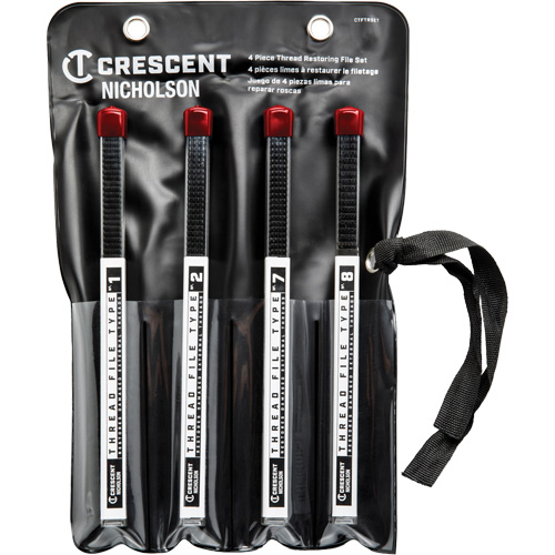 4-Piece Thread Restoring File Set, Square, 9" Superchem Industries