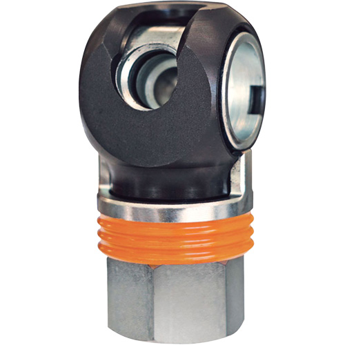TOPQUIK SC Industrial Quick Coupler, Nickel-Plated Steel, 1/2", Female NPT, 359 PSI Superchem Industries