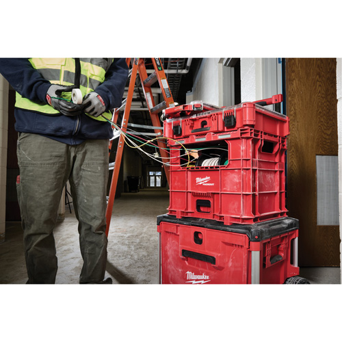 PACKOUT Wire Pulling XL Crate, 15-3/4" x 18-5/8" x 15", Black/Red Superchem Industries