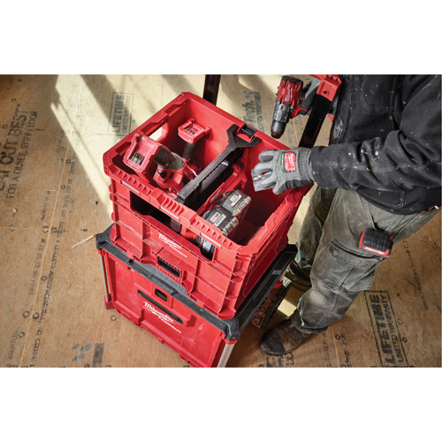 PACKOUT XL Crate, 15-3/4" x 18-5/8" x 15", Black/Red Superchem Industries