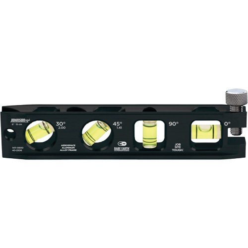 Billet Torpedo Level, 6" L, Aluminum, 4 Vials, Magnetic Superchem Industries