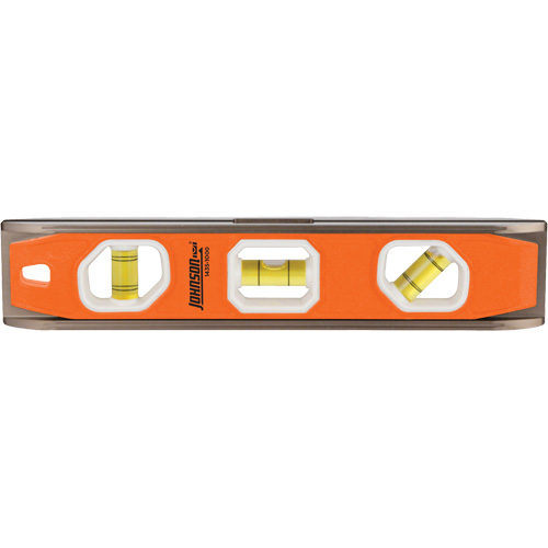 Torpedo Level with GripTight V-Groove, 10" L, Aluminum, 3 Vials, Magnetic Superchem Industries