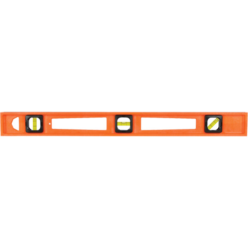 Orange Structo-Cast&reg; Contractor's Level, I-Beam, 2' L, 3, Non-Magnetic Superchem Industries