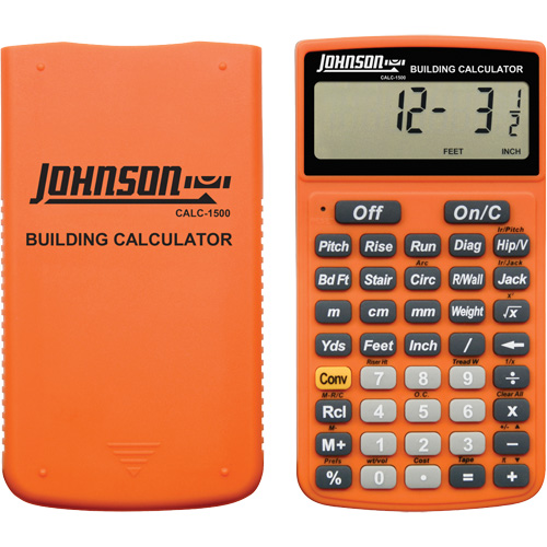 High-Visibility Orange Building Calculator with Rugged Case Superchem Industries