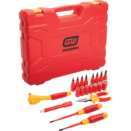 3/8" Drive VDE Insulated Tool Set, 1000 V, 20 Pcs Superchem Industries