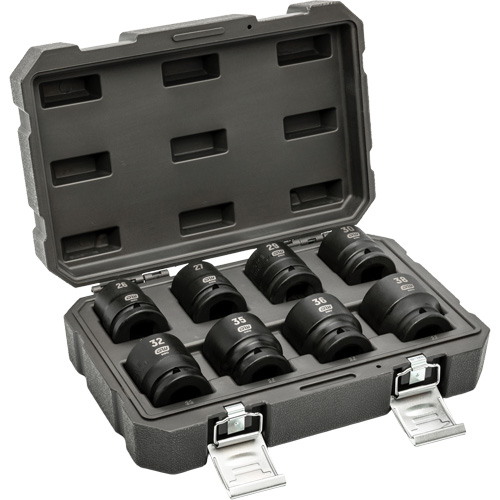 Jeu de douilles m&eacute;triques &agrave; 6 pans, 8 Mcx, Chocs, Prise de 3/4" Superchem Industries