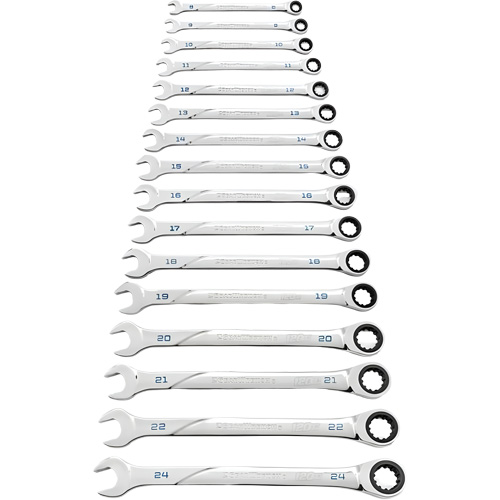 Jeu de cl&eacute;s 120XP Universal Spline XL, Combinaison &agrave; cliquet, 16 morceaux, M&eacute;trique Superchem Industries