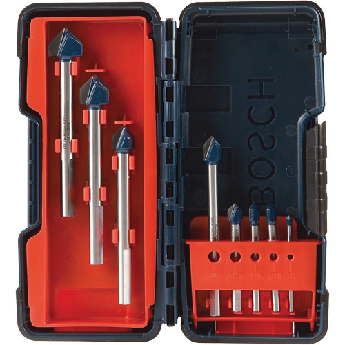 Glass & Tile Drill Bit Set, 8 Pieces, Carbide Superchem Industries