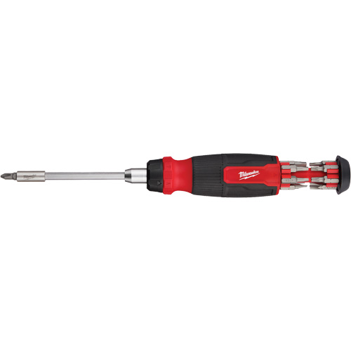 Tournevis &agrave; cliquet 14-en-1 &agrave; embouts multiples avec porte-embout de 1/4", 10-11/100" lo, Prise Coussin&eacute;e Superchem Industries