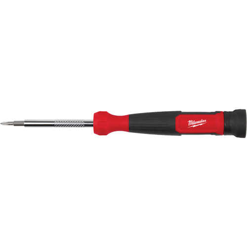 Tournevis de pr&eacute;cision 4-en-1 &agrave; embouts multiples avec porte-embout de 1/4", 5-3/4" lo, Prise Coussin&eacute;e Superchem Industries