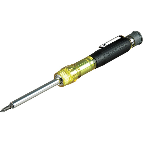 Tournevis multi-embouts pour &eacute;lectroniques 4-en-1, 6-5/8" lo, Prise Coussin&eacute;e Superchem Industries