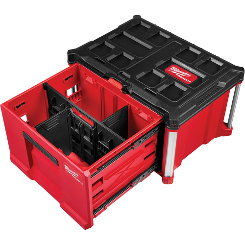 Boîte &agrave; outils avec un tiroir PACKOUT avec une capacit&eacute; de 50 lb, 16-3/10" x 22-1/5" x 14-3/10", Noir/Rouge Superchem Industries