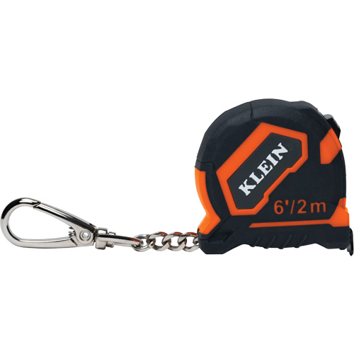 Keychain Tape Measure, 1/2" x 6'/2 m, 1/32''/0.79 mm Graduations Superchem Industries