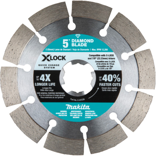 Lame diamant segment&eacute;e X-LOCK pour la coupe de maçonnerie Superchem Industries