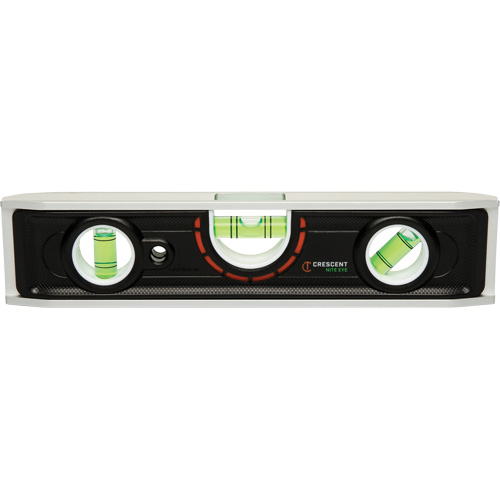 Torpedo Level, 9" L, Aluminum, 3 Vials, Magnetic Superchem Industries