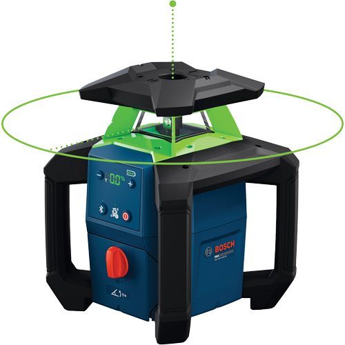 Ensemble laser vertical/horizontal &agrave; faisceau vert 18 V avec coffret de transport, 2000' (609,6 m), 630-670 N.m Superchem Industries