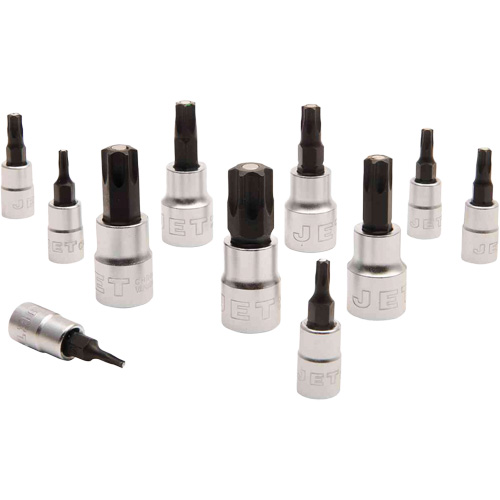 Magnetic Bit Socket Set JMTB-11, Torx&reg;, 1/4"/3/8" Drive, 11 Pcs Superchem Industries